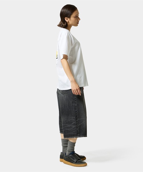 HUF(ハフ)の「EXPRESSION WASHED DENIM BAGGY SHORT(デニムパンツ・メンズ・ライトインディゴブルー/ブラック・28/30/32/34)」の14枚目の写真