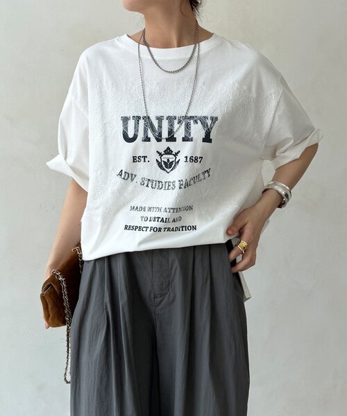 DouDou(ドゥドゥ)の「【WEB限定】ロゴ×レースTEE(Tシャツ/カットソー・レディース・ブラウン/オフホワイト/ブラック・FREE)」の9枚目の写真