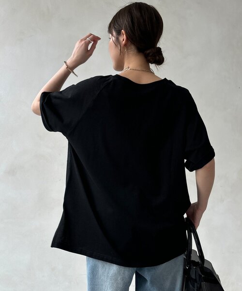 DouDou(ドゥドゥ)の「【WEB限定】ロゴ×レースTEE(Tシャツ/カットソー・レディース・ブラウン/オフホワイト/ブラック・FREE)」の22枚目の写真