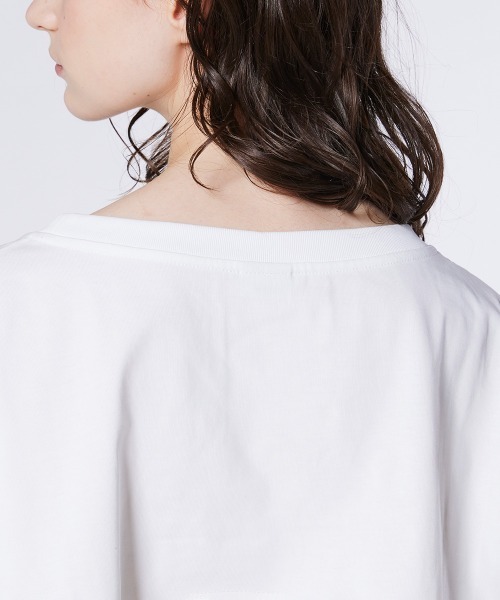 ESSENTIAL(エッセンシャル)の「ヘビーウェイト バッグリボンカットソー(Tシャツ/カットソー・レディース・オフホワイト/ブラック・FREE)」の11枚目の写真