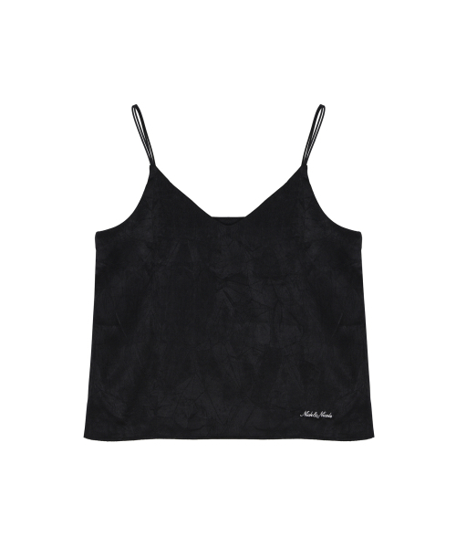 NICK&NICOLE(ニックアンドニコール)の「SATIN CAMI SLEEVELESS TOP_BLACK(Tシャツ/カットソー・レディース・その他・MEDIUM/LARGE)」の1枚目の写真