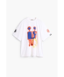 フィギュア グラフィック スリーブ刺繍 Tシャツ【2026-2027年秋冬新作】