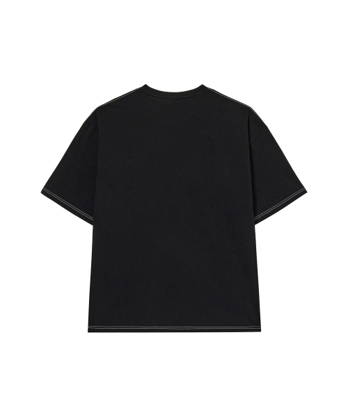 MIHAK(ミハク)の「ストロークロゴステッチオーバーサイズTシャツ(BLACK)(Tシャツ/カットソー・メンズ・その他・1/3/2)」の5枚目の写真
