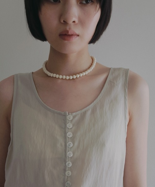 anuke（アンヌーク）の「Mini Ball Necklace（ネックレス・レディース・アイボリー/ブラック/レッド・FREE）」の18枚目の写真