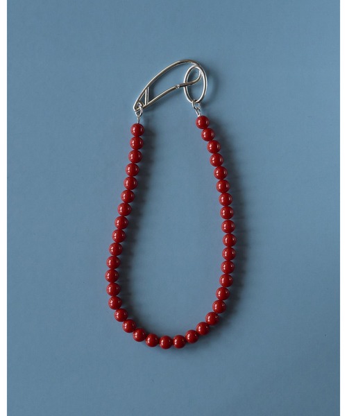 anuke（アンヌーク）の「Mini Ball Necklace（ネックレス・レディース・アイボリー/ブラック/レッド・FREE）」の4枚目の写真