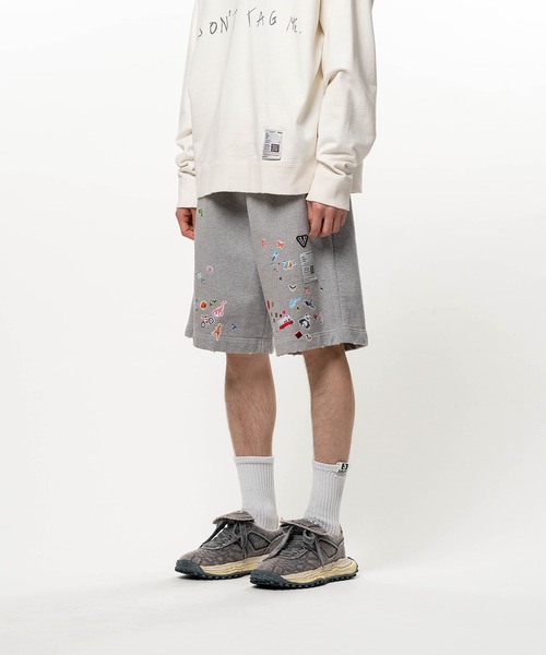 Maison MIHARA YASUHIRO（メゾンミハラヤスヒロ）の「Kids Sticker Printed Sweat Shorts（その他パンツ・メンズ・ブラック・44）」の8枚目の写真