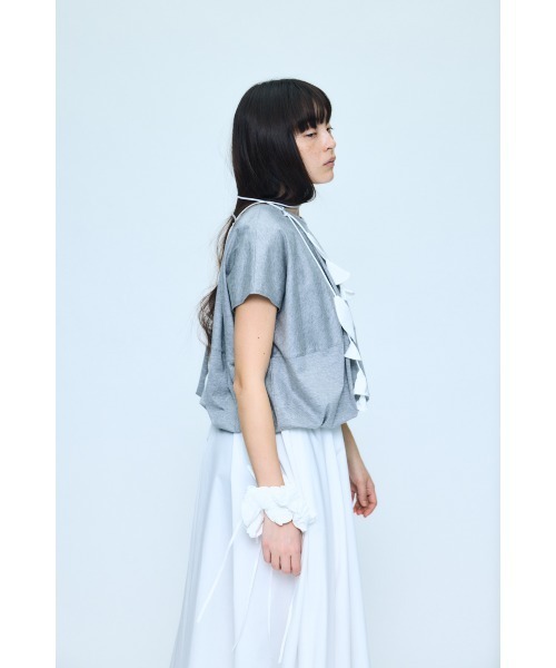 ENFOLD(エンフォルド)の「BALL PULLOVER(Tシャツ/カットソー・レディース・ホワイト/ブラック/杢グレー・38)」の7枚目の写真