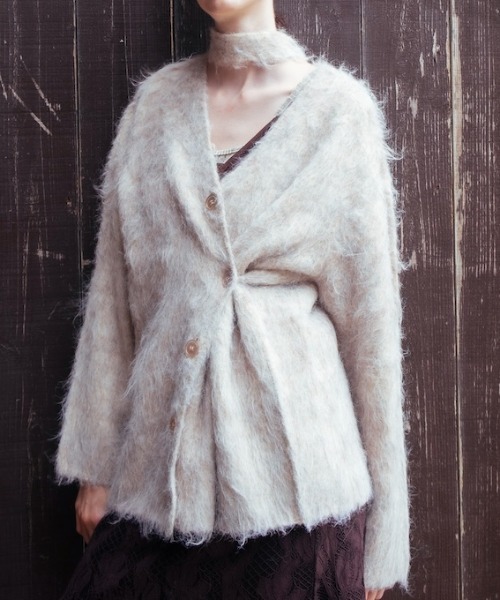【26AW PRE ORDER】Shaggy Knit Deform Cardigan