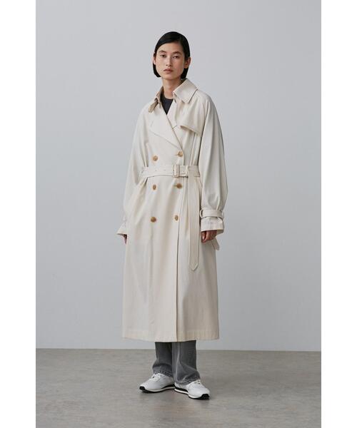 YLEVE（イレーヴ）の「YLEVE / COTTON VOILE GABARDINE NIDOM CO（トレンチコート・レディース・グレー/ベージュ・0/1）」の4枚目の写真