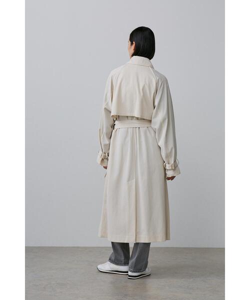 YLEVE（イレーヴ）の「YLEVE / COTTON VOILE GABARDINE NIDOM CO（トレンチコート・レディース・グレー/ベージュ・0/1）」の5枚目の写真