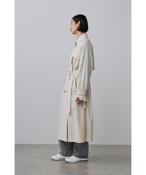 YLEVE（イレーヴ）の「YLEVE / COTTON VOILE GABARDINE NIDOM CO（トレンチコート・レディース・グレー/ベージュ・0/1）」の6枚目の写真