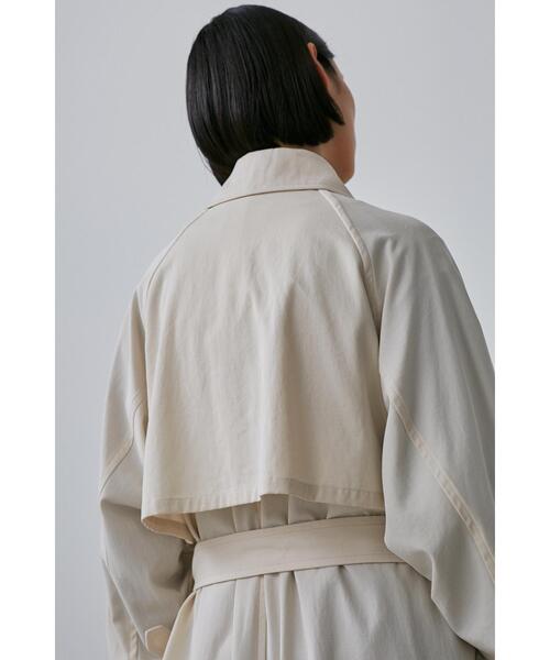 YLEVE（イレーヴ）の「YLEVE / COTTON VOILE GABARDINE NIDOM CO（トレンチコート・レディース・グレー/ベージュ・0/1）」の8枚目の写真