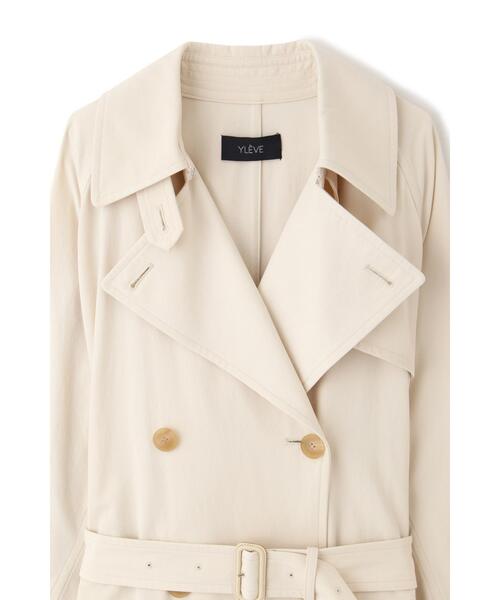 YLEVE（イレーヴ）の「YLEVE / COTTON VOILE GABARDINE NIDOM CO（トレンチコート・レディース・グレー/ベージュ・0/1）」の11枚目の写真