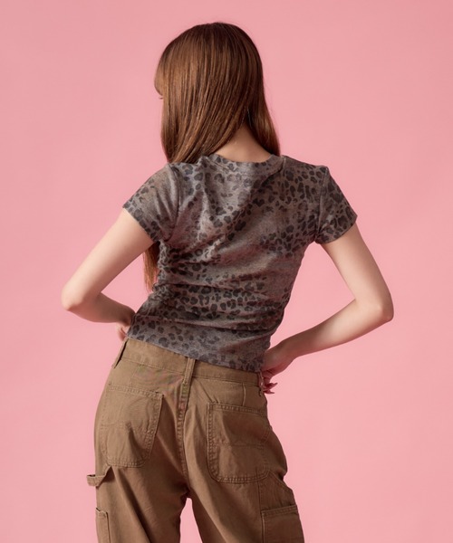 mindseeker girls（マインドシーカーガールズ）の「Rhinestone Leopard Short T-Shirt / ラインストーンレオパードショートTシャツ（Tシャツ/カットソー・レディース・レオパード・FREE）」の22枚目の写真