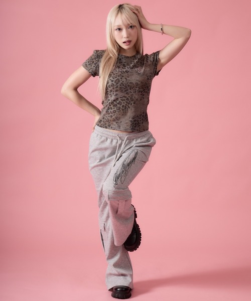 mindseeker girls（マインドシーカーガールズ）の「Rhinestone Leopard Short T-Shirt / ラインストーンレオパードショートTシャツ（Tシャツ/カットソー・レディース・レオパード・FREE）」の17枚目の写真