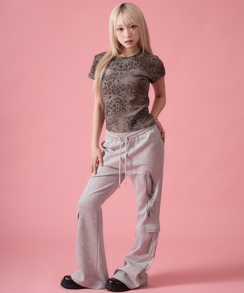 mindseeker girls（マインドシーカーガールズ）の「Rhinestone Leopard Short T-Shirt / ラインストーンレオパードショートTシャツ（Tシャツ/カットソー・レディース・レオパード・FREE）」の16枚目の写真