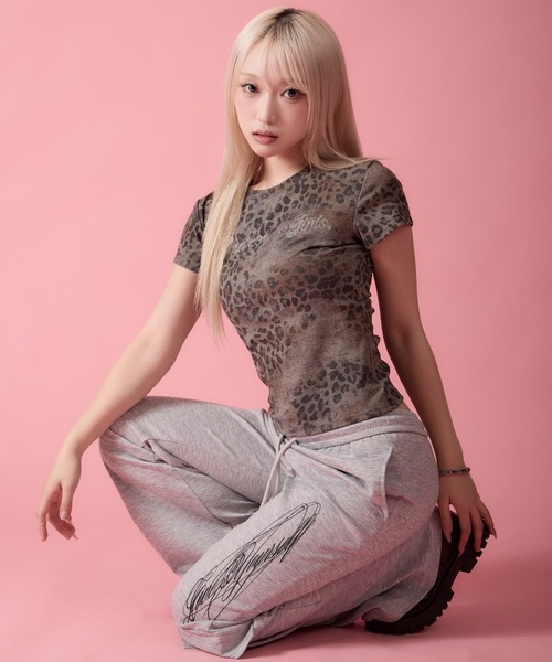 mindseeker girls（マインドシーカーガールズ）の「Rhinestone Leopard Short T-Shirt / ラインストーンレオパードショートTシャツ（Tシャツ/カットソー・レディース・レオパード・FREE）」の11枚目の写真