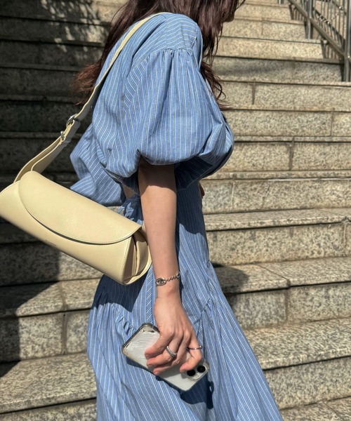 WILLFULLY(ウィルフリー)の「back open balloon sleeve drawstring OP(ワンピース・レディース・レッド/ブルー/ブラック・FREE)」の20枚目の写真