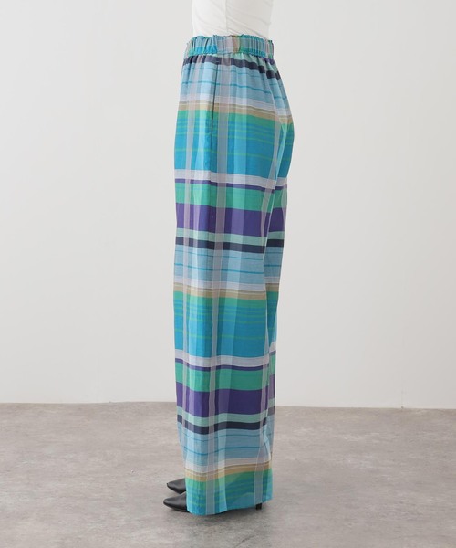 JOURNAL STANDARD（ジャーナルスタンダード）の「コットンシルクチェック パンツ（その他パンツ・レディース・ブラック系その他/ブルー系その他・FREE）」の11枚目の写真