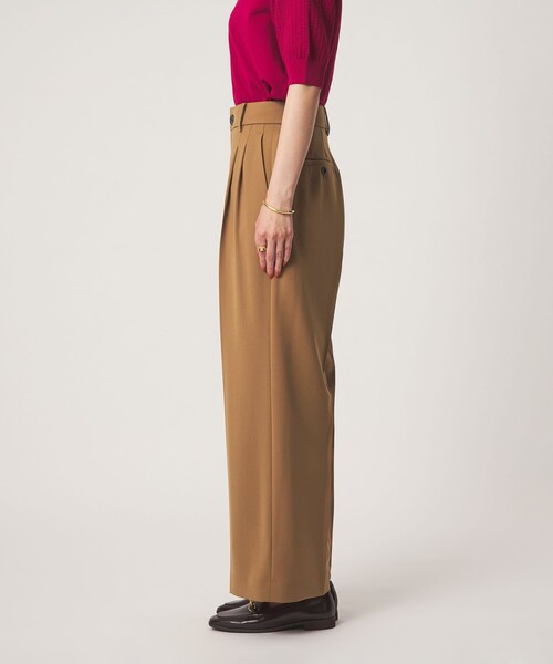 green label relaxing（グリーンレーベルリラクシング）の「［size SHORT/TALLあり］Daily Chic 2タック ワイド パンツ（スラックス・レディース・オフホワイト/ベージュ/ダークブラウン・SHORT/36/38/40/TALL）」の20枚目の写真