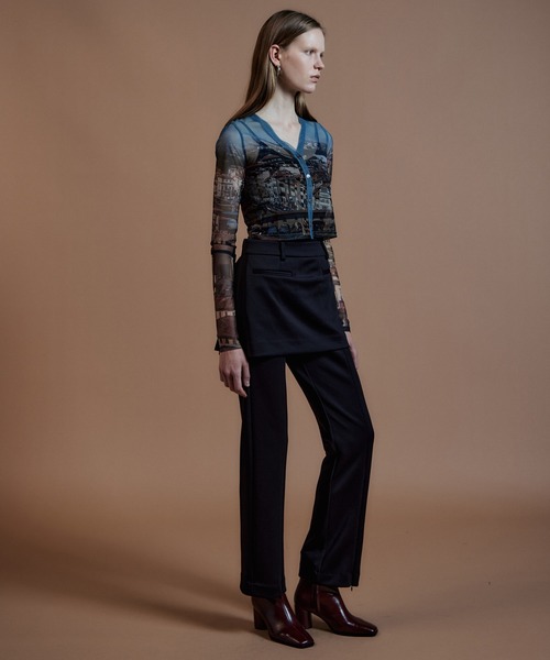 MAISON SPECIAL(メゾンスペシャル)の「City Photo Print Sheer Cardigan/シティフォトプリントシアーカーデ(Tシャツ/カットソー・レディース・ブラウン/ブルー・FREE)」の8枚目の写真