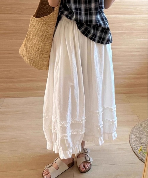MAISON DE THERESE(メゾン ド テレーズ)の「レースフリル切り替え ハイウエストルーズバルーンパンツ 9 分丈(その他パンツ・レディース・Black/White・S/L/M)」の5枚目の写真