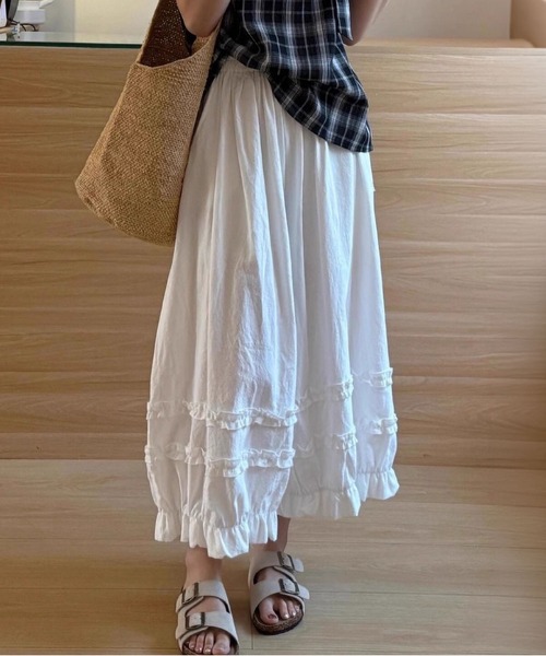 MAISON DE THERESE(メゾン ド テレーズ)の「レースフリル切り替え ハイウエストルーズバルーンパンツ 9 分丈(その他パンツ・レディース・Black/White・S/L/M)」の6枚目の写真
