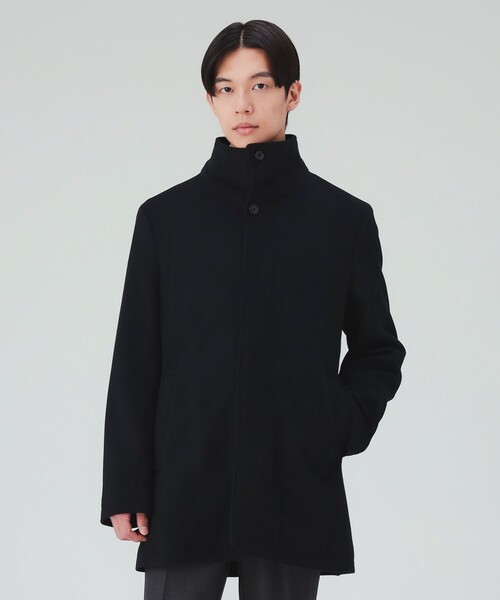 BEAMS HEART(ビームスハート)の「メリノウール スタンドカラー ショートコート(ステンカラーコート・メンズ・グレー/ブラック・SMALL/MEDIUM/LARGE/X-LARGE)」の10枚目の写真