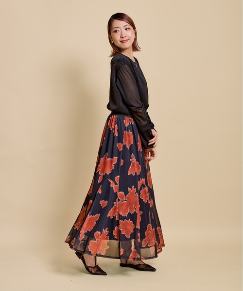 LHELBIE(レルビエ)の「シアースリーブブラウスロンT(Tシャツ/カットソー・レディース・オフホワイト/ライトパープル/ブラック/ブラウン・M)」の19枚目の写真