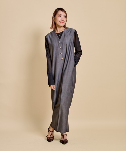LHELBIE(レルビエ)の「シアースリーブブラウスロンT(Tシャツ/カットソー・レディース・オフホワイト/ライトパープル/ブラック/ブラウン・M)」の21枚目の写真