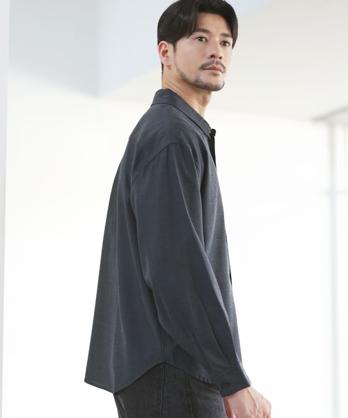 SPU(スプ)の「【防シワ・ウール】Wool Blend Relaxed-Fit Regular Shirt(シャツ/ブラウス・メンズ・ネイビー/ブラウン/チャコール/ブラック/ホワイト・M/S/XL/L)」の13枚目の写真
