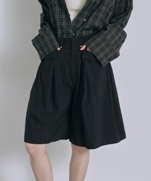 Structured Pocket Flare Shorts