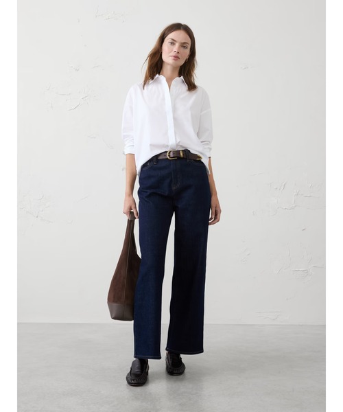 BANANA REPUBLIC FACTORY STORE(バナナリパブリック ファクトリーストア)の「BANANA REPUBLIC FACTORY STORE コントラストツイルシャツ(シャツ/ブラウス・レディース・ブラック/ホワイト・M/L/XS/S)」の3枚目の写真