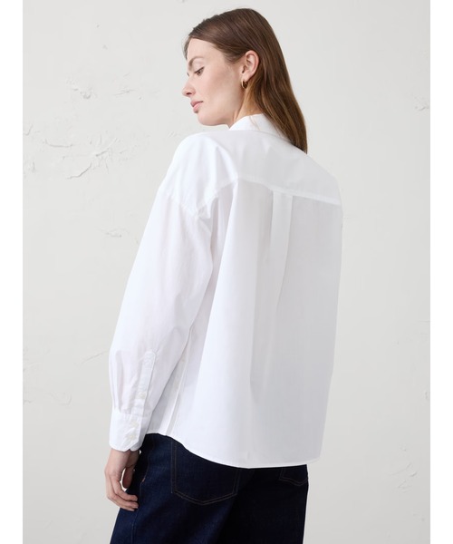 BANANA REPUBLIC FACTORY STORE(バナナリパブリック ファクトリーストア)の「BANANA REPUBLIC FACTORY STORE コントラストツイルシャツ(シャツ/ブラウス・レディース・ブラック/ホワイト・M/L/XS/S)」の4枚目の写真