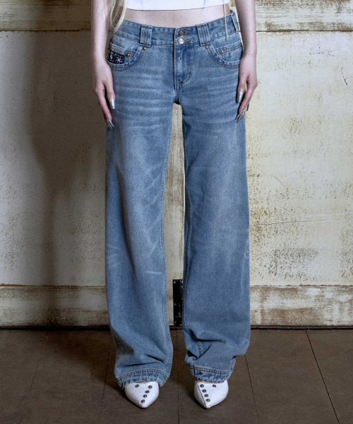 OPUS 0012(オーパス0012)の「Op.09 OG-CLASSIC LOWRISE DENIM PANTS L/BLUE(デニムパンツ・レディース・その他・X-SMALL/SMALL)」の2枚目の写真