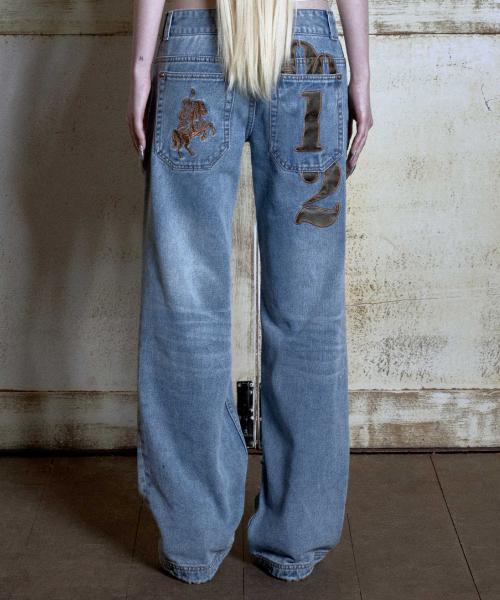 OPUS 0012(オーパス0012)の「Op.09 OG-CLASSIC LOWRISE DENIM PANTS L/BLUE(デニムパンツ・レディース・その他・X-SMALL/SMALL)」の3枚目の写真