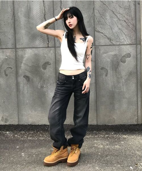 OPUS 0012(オーパス0012)の「Op.09 OG-CLASSIC LOWRISE DENIM PANTS L/BLUE(デニムパンツ・レディース・その他・X-SMALL/SMALL)」の4枚目の写真
