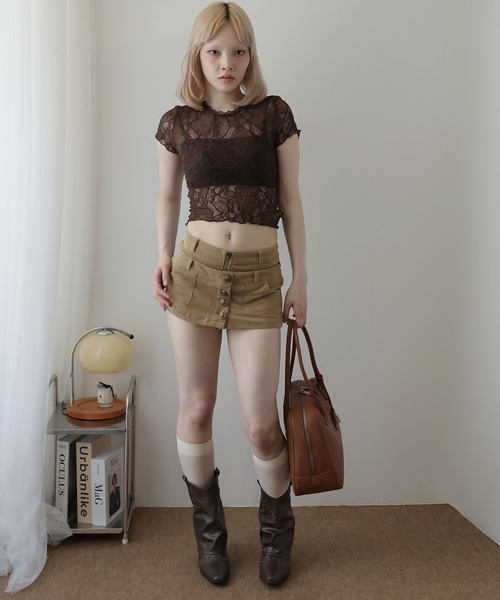 Ulysses（ユリシス）の「コーデュロイミニスカート　インナーパンツ付き（スカート・レディース・ベージュ・S/M）」の16枚目の写真