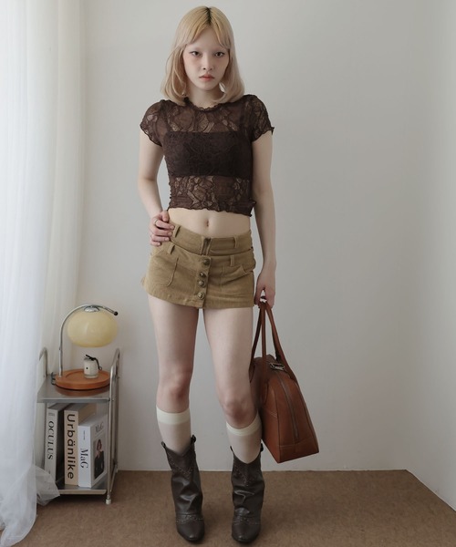 Ulysses（ユリシス）の「コーデュロイミニスカート　インナーパンツ付き（スカート・レディース・ベージュ・S/M）」の17枚目の写真