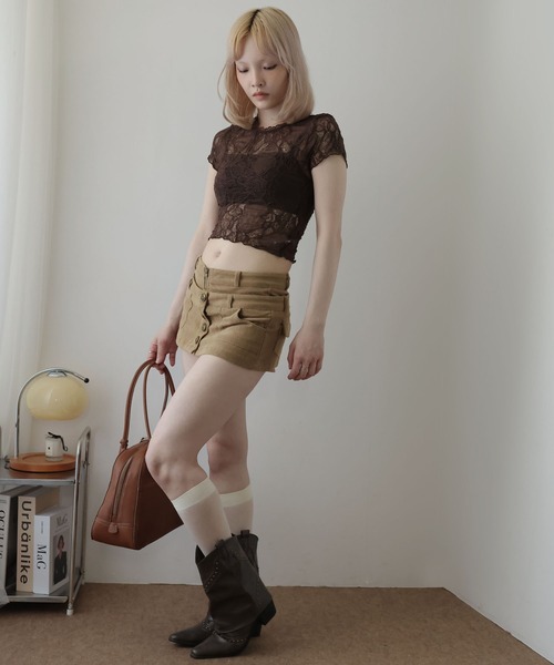 Ulysses（ユリシス）の「コーデュロイミニスカート　インナーパンツ付き（スカート・レディース・ベージュ・S/M）」の7枚目の写真