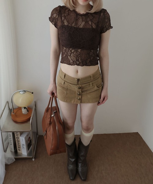 Ulysses（ユリシス）の「コーデュロイミニスカート　インナーパンツ付き（スカート・レディース・ベージュ・S/M）」の15枚目の写真