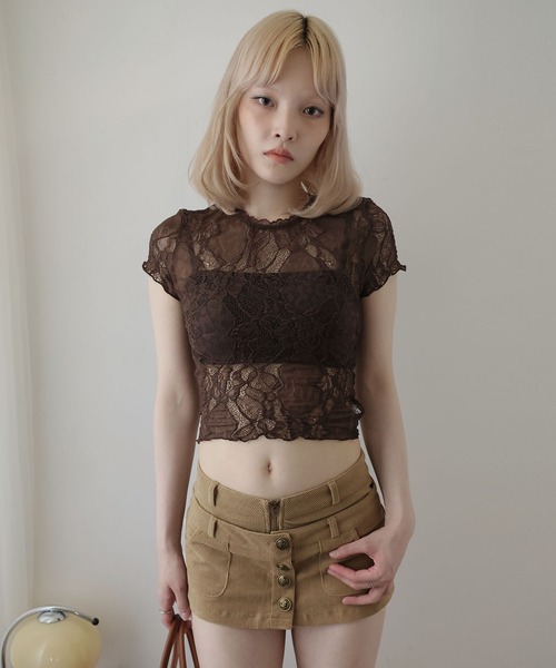 Ulysses（ユリシス）の「コーデュロイミニスカート　インナーパンツ付き（スカート・レディース・ベージュ・S/M）」の6枚目の写真