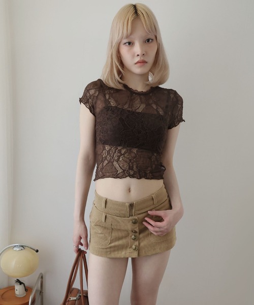 Ulysses（ユリシス）の「コーデュロイミニスカート　インナーパンツ付き（スカート・レディース・ベージュ・S/M）」の18枚目の写真
