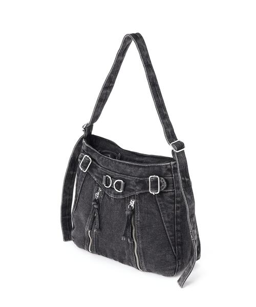 B'2nd(ビーセカンド)の「MAVYTH/メヴィス/W-ZIP DENIM SHOULDER BAG(ショルダーバッグ・レディース・ブラック/その他4・F)」の5枚目の写真