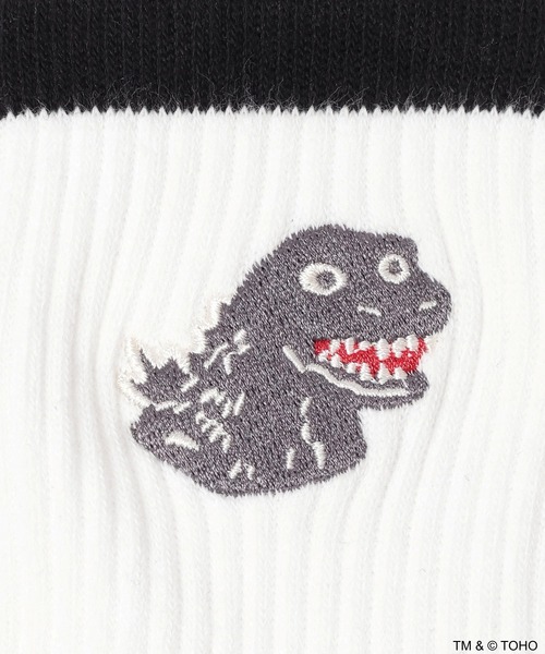 niko and...(ニコアンド)の「【GODZILLA(ゴジラ)】コラボ 2P刺繍ソックス(ソックス/靴下・メンズ・ホワイト・FREE)」の5枚目の写真