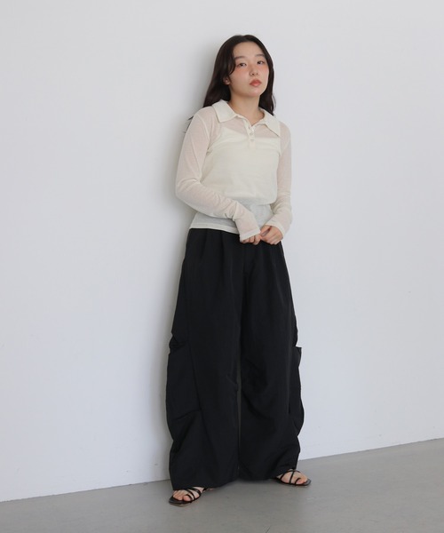 cheriella(シェリエラ)の「【cheriella】サイドタックバレルパンツ SIDE TUCK BARREL PANTS(カーゴパンツ・レディース・ブラウン/ライトカーキ/ブラック・FREE)」の9枚目の写真
