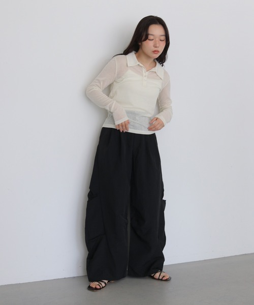 cheriella(シェリエラ)の「【cheriella】サイドタックバレルパンツ SIDE TUCK BARREL PANTS(カーゴパンツ・レディース・ブラウン/ライトカーキ/ブラック・FREE)」の10枚目の写真