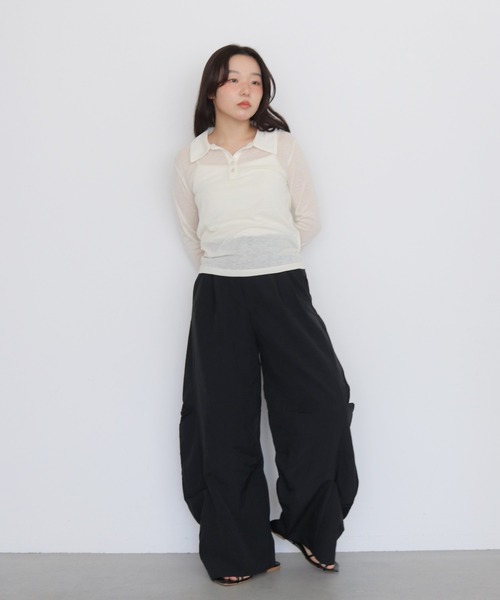 cheriella(シェリエラ)の「【cheriella】サイドタックバレルパンツ SIDE TUCK BARREL PANTS(カーゴパンツ・レディース・ブラウン/ライトカーキ/ブラック・FREE)」の11枚目の写真