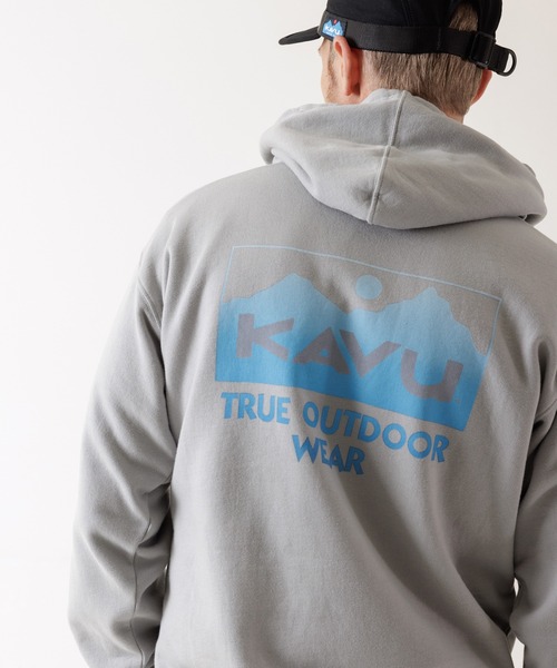 KAVU(カブー)の「KAVU/カブー Fade Away/フェイドアウェイ(パーカー・メンズ・グレー/ブラック/ブルーグリーン・MEDIUM/LARGE)」の2枚目の写真