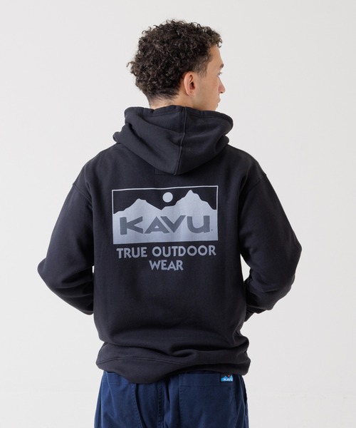KAVU(カブー)の「KAVU/カブー Fade Away/フェイドアウェイ(パーカー・メンズ・グレー/ブラック/ブルーグリーン・MEDIUM/LARGE)」の1枚目の写真